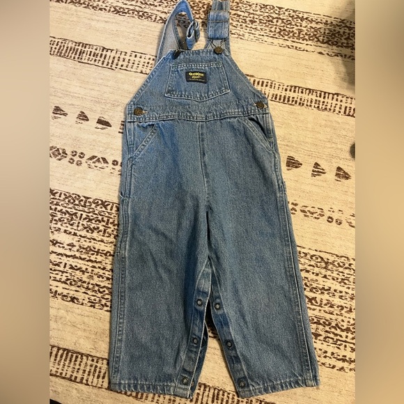 OshKosh B'gosh Other - Vintage denim Oshkosh B'gosh 100% cotton light wash paper tag overalls 3T